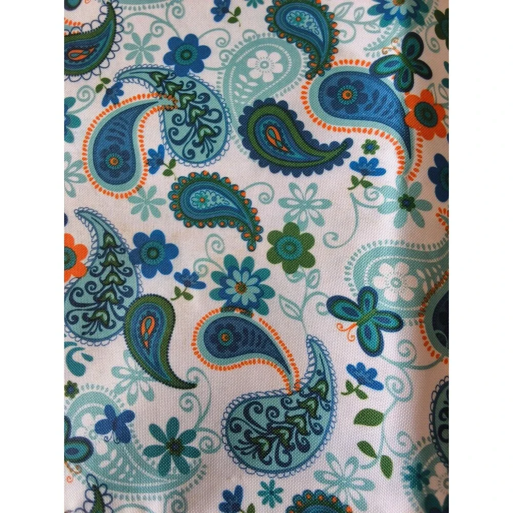 NWT Home Collection Paisley Placemat Set of 2 Camping Picnic Blue Party Reusable